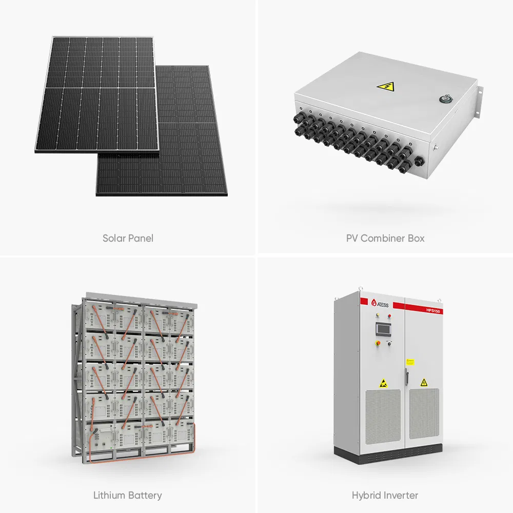 Sistema de Energía Solar Off Grid Sunevo 30kw 50kw 100kw 200kw 300kw 500kw Sistema Híbrido Completo de Energía Solar para Comercial