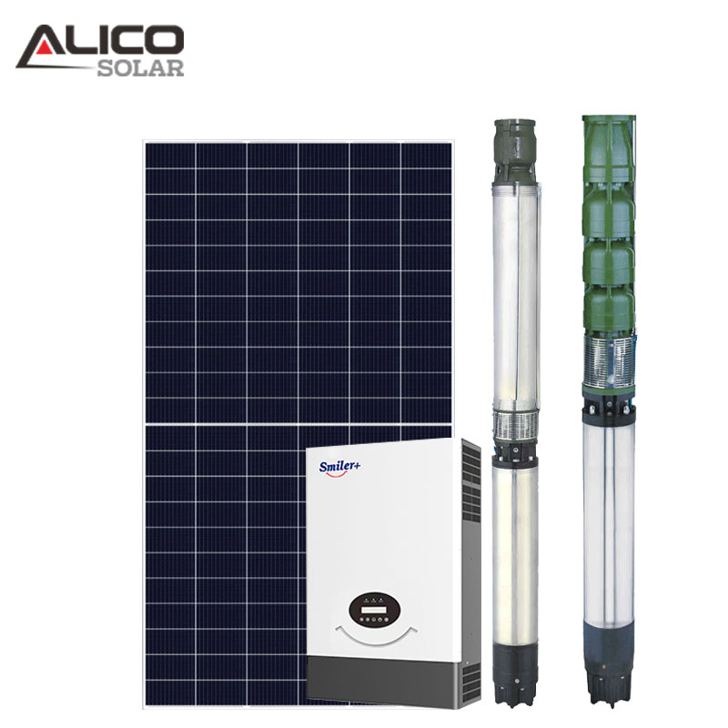 Sistema de bombeo DC/AC personalizado para pozo profundo con bomba solar sumergible de 5HP agua