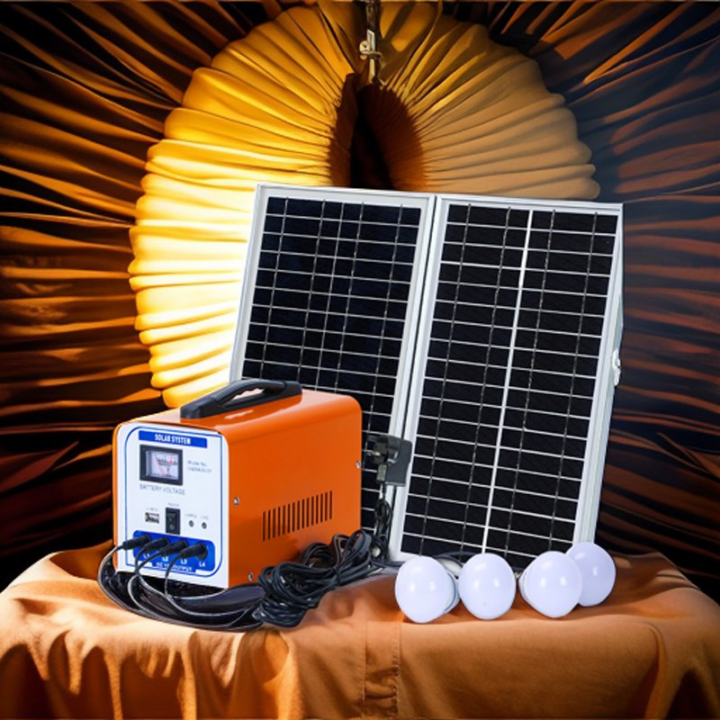 Sistema de Iluminación Solar de Corriente Continua 40W Portátil para el Hogar Luz de Emergencia Solar