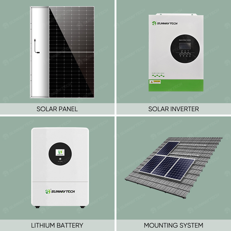 Sistema solar completo de energía residencial Sunway para el hogar