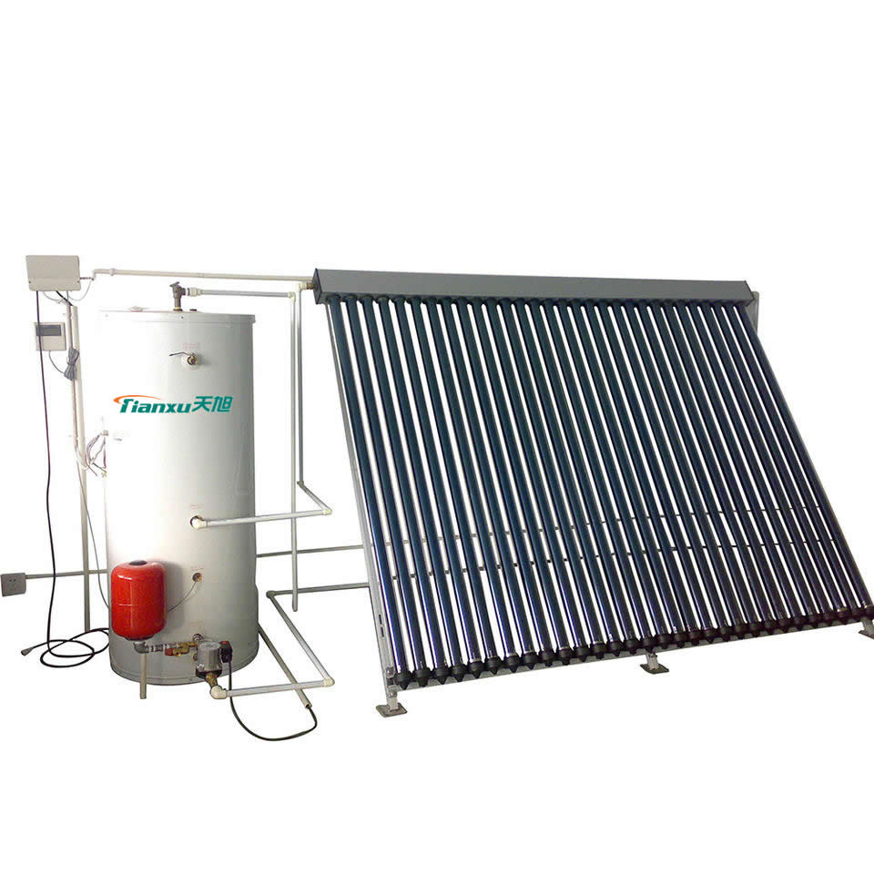 Sistema de calefacción por bombeo de agua caliente con colector solar indirecto fácil de instalar