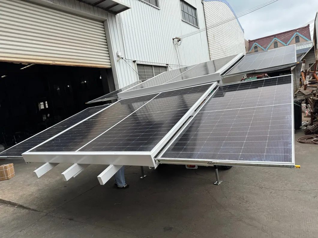 Sistema de Almacenamiento de Energía Solar Remolcable 5000W Inversor 60kwh Capacidad para Áreas Remotas