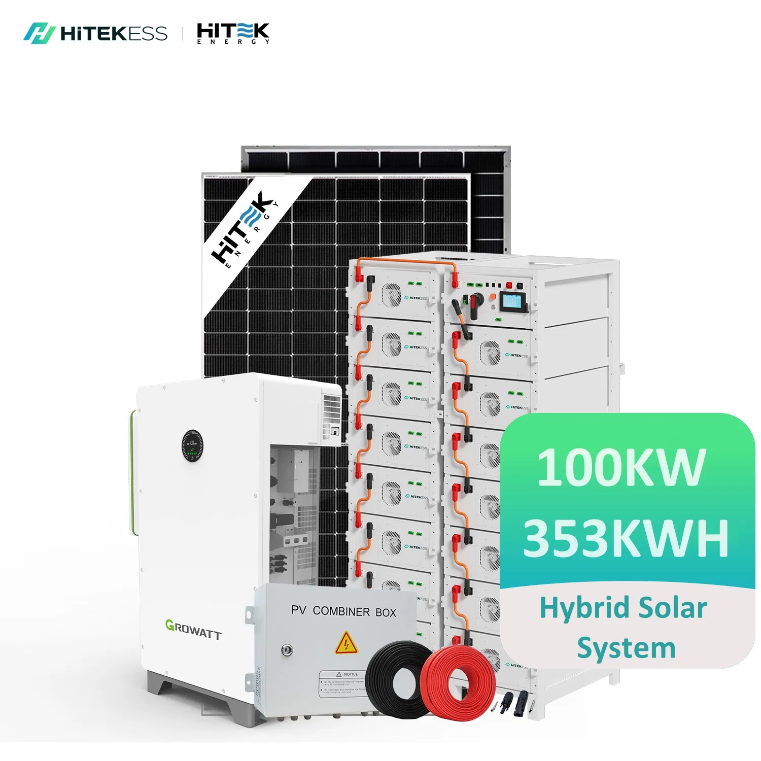 Hitekess Nigeria Mejores Ventas 300kw 200kw 100kw fuera de la red 3phase Generador Solar Industrial Alimentado por Energía Sistema de Almacenamiento de Energía 200-300kw para Fábrica