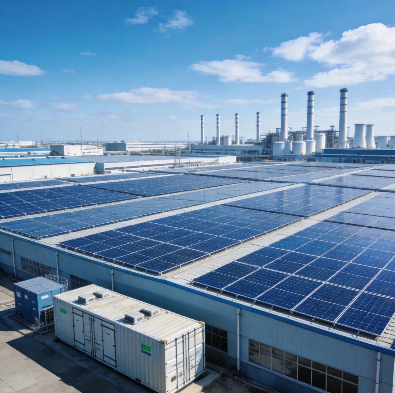 Sistema de microred de energía solar para uso industrial y comercial, sistema de suministro de energía independiente