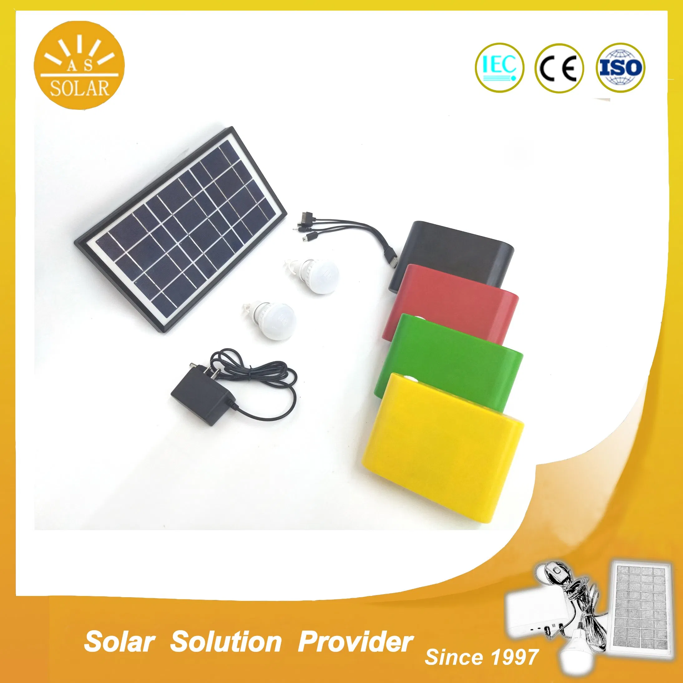 5W 10W sistema solar pequeño fuera de la red kits de energía solar