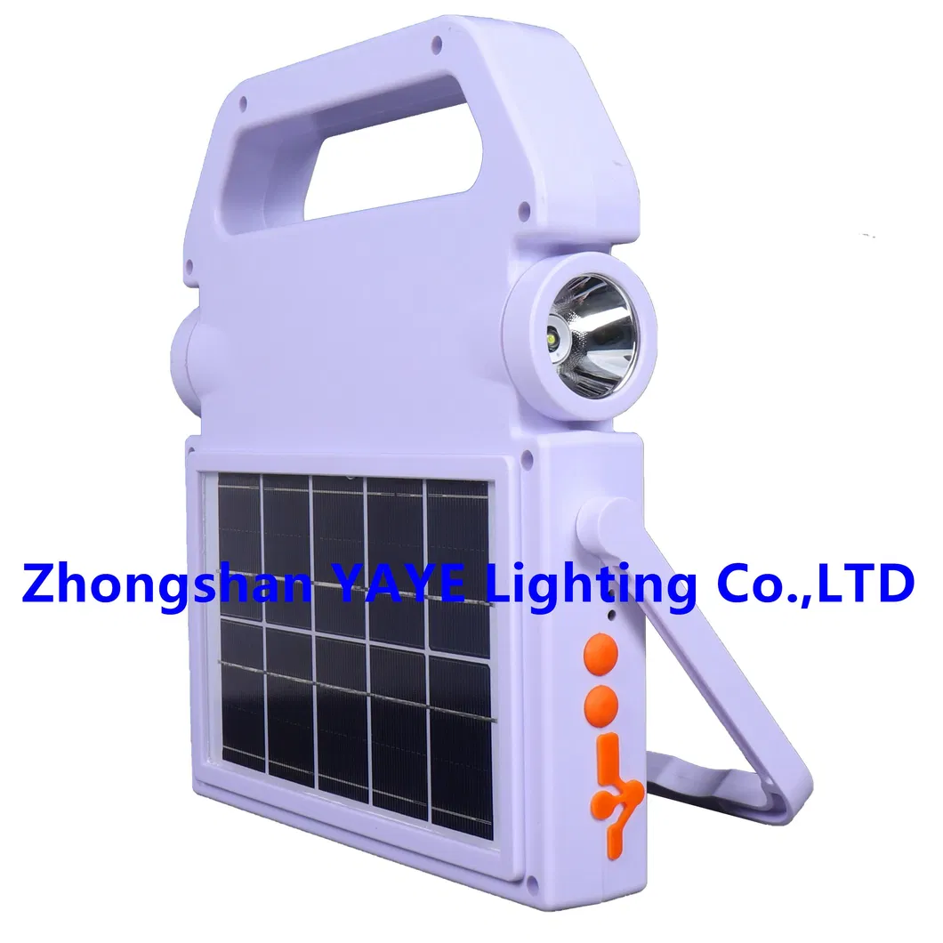 Panel solar de 6V 2W y bombillas portátiles de 3W