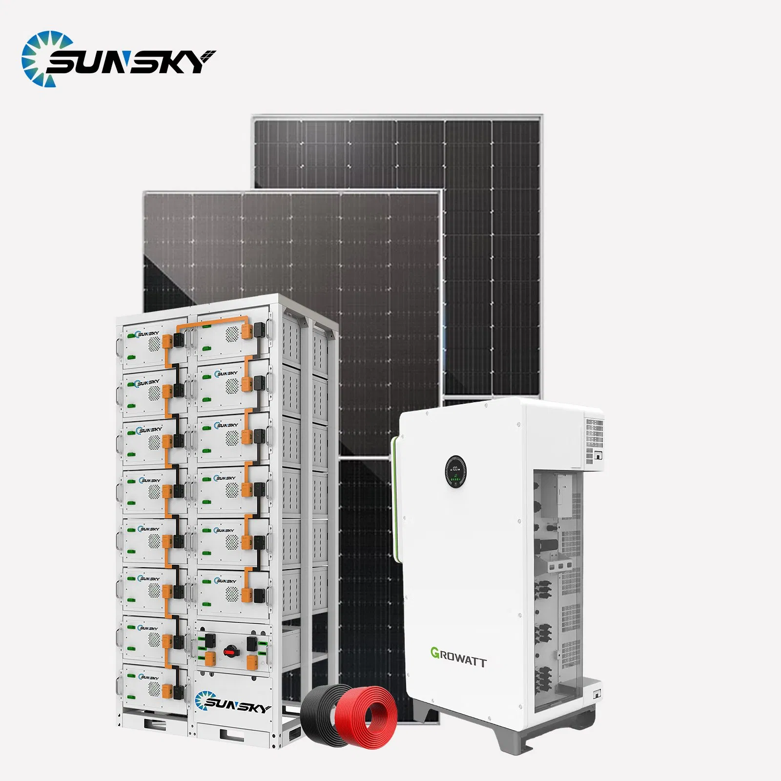 Diseño Todo en Uno 100kw Kit de Energía Fuera de la Red para Proyectos Comerciales e Industriales 50kw 150kw 200kw Sistemas de Almacenamiento de Energía de Alta Tensión LiFePO4 Respaldo de Fábrica de Baterías