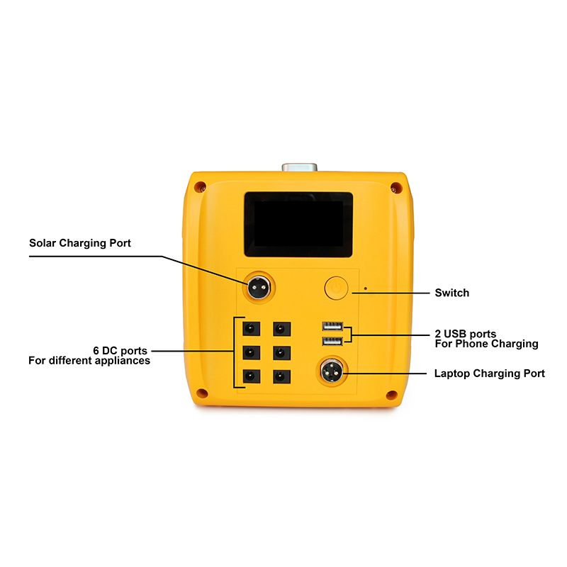 Conjunto completo de sistema solar para casa generador de emergencia para laptop