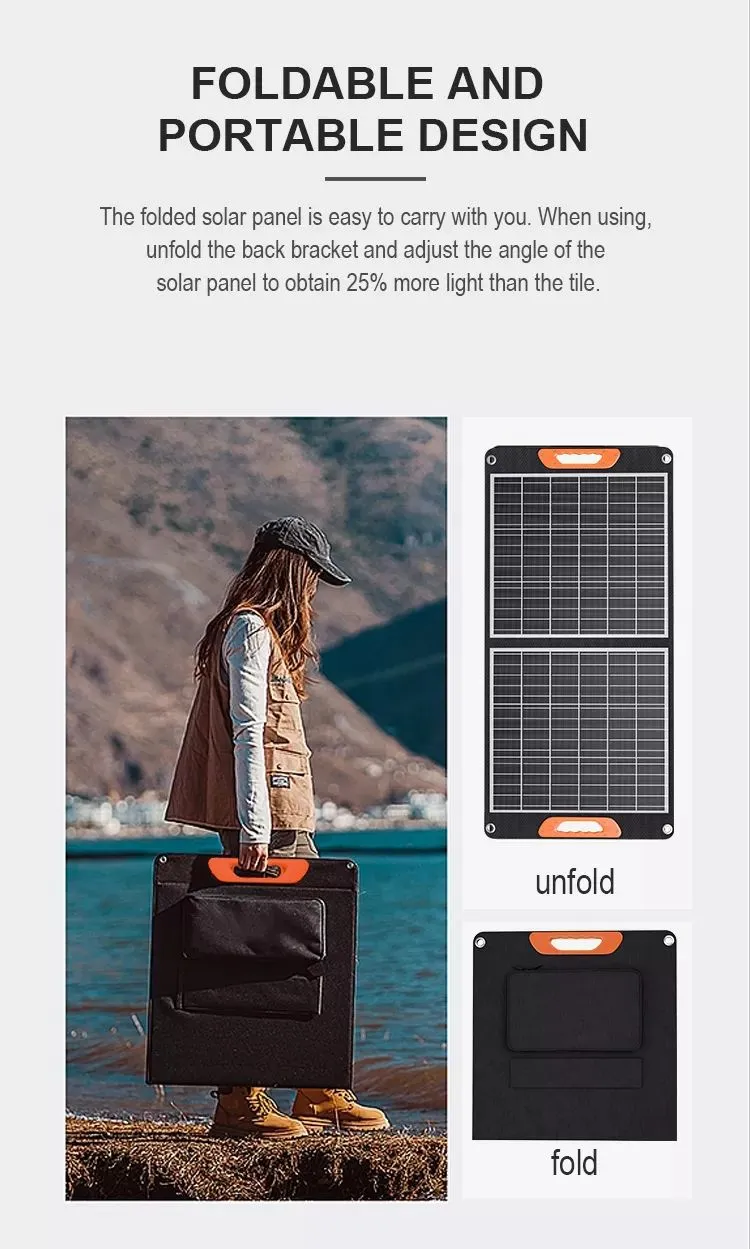 Sistema de energía solar portátil 60W 100W
