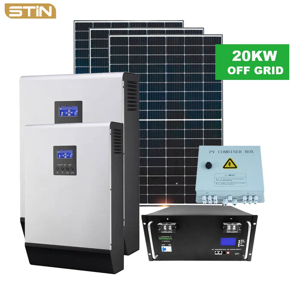 Precio de fábrica personalizado 20kw 24kw kit de energía solar renovable recargable de almacenamiento fuera de la red