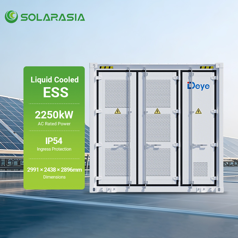 2250kw Sistema de Almacenamiento de Energía Híbrido a Gran Escala 2.25MW Sistema de Conversión de Energía de Batería Fotovoltaica Inversor Solar Conectado a la Red Microred