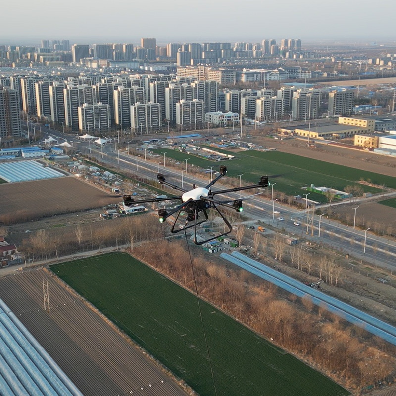 Dron autónomo de limpieza a presión con sistema de agua de alta presión para limpieza exterior