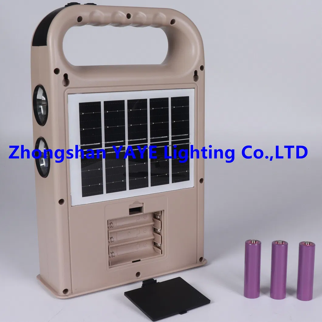 Embalaje en caja de color del sistema de luz solar