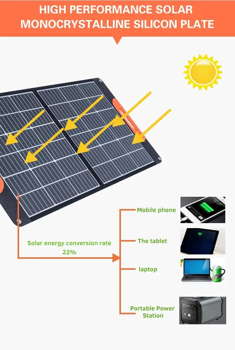 Sistema de energía solar portátil 60W 100W