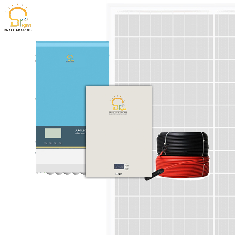 Sistema de Módulo de Energía Solar PV Personalizado Completo Fuera de la Red Flexible para Almacenamiento de Energía Batería de Litio para Aire Acondicionado 10kw 15kw 20kw