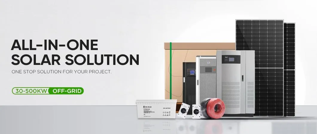 Instalación Fácil 30kw 50kw Kit de Generador Portátil Sistema de Energía Solar Híbrido Fuera de la Red para el Hogar