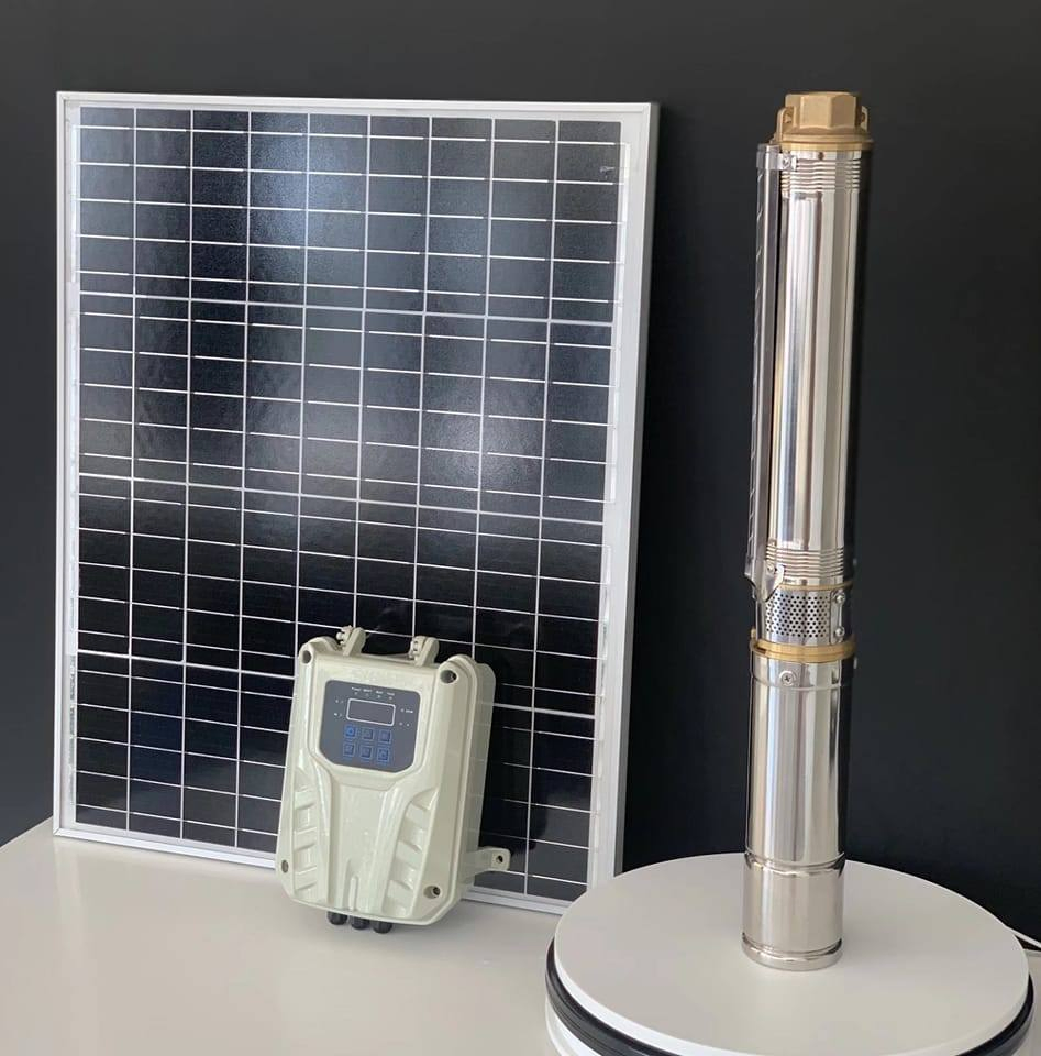 Bomba de pozo profundo de corriente continua comercial de fábrica para sistema de energía de bomba de agua solar de superficie