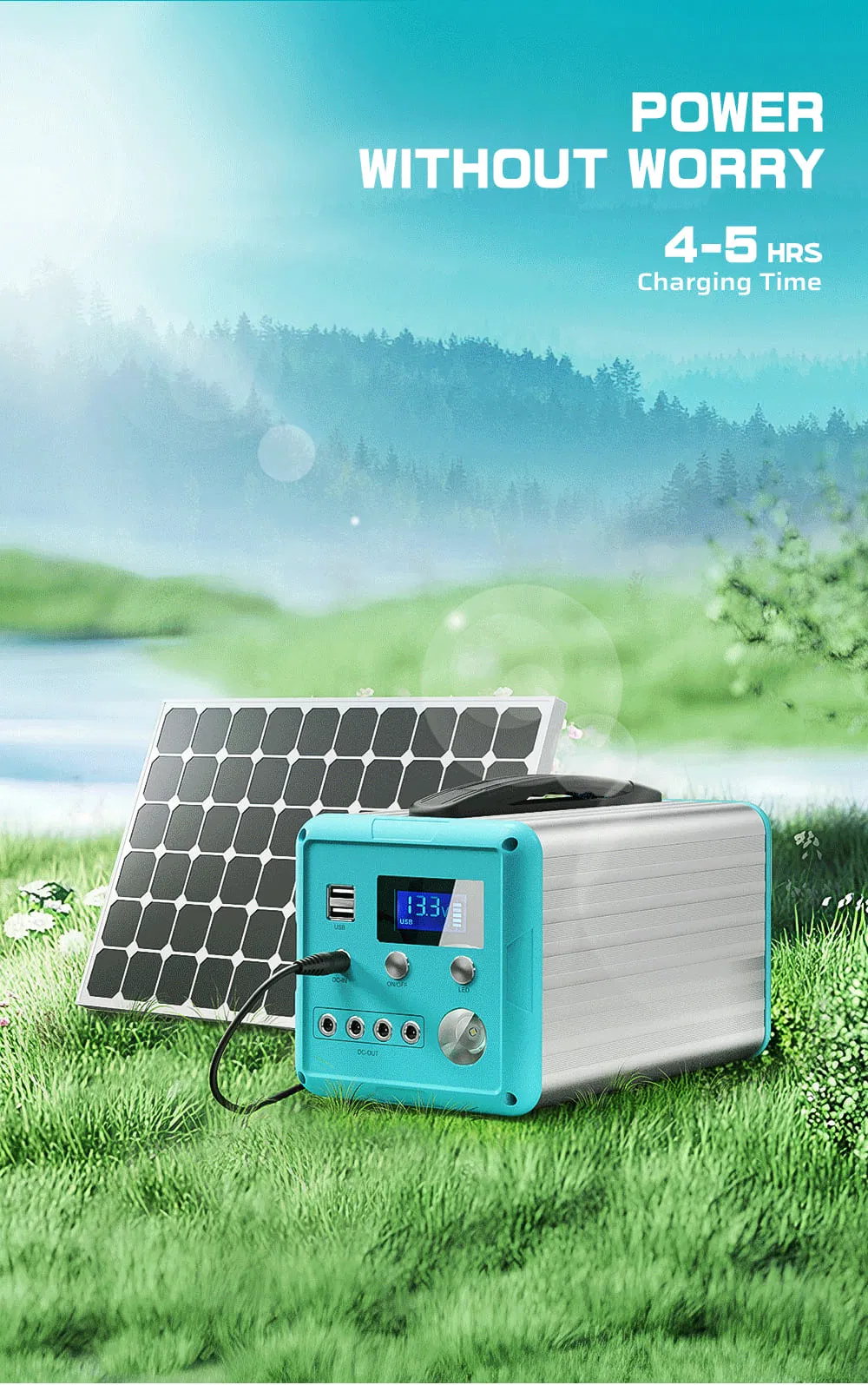 Sistema de energía portátil de alta potencia para emergencias, estación de energía portátil, sistema solar mini para el hogar