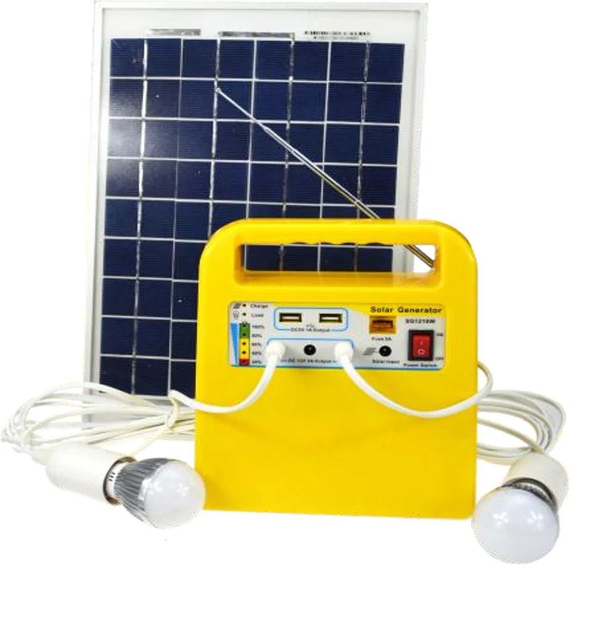 Kit solar off-grid completo 10W-50W con accesorios, bombillas LED incluidas