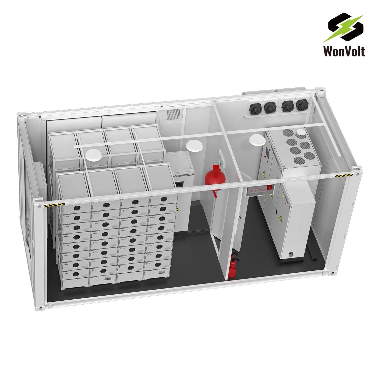 Sistema Solar de Microred Wonvolt 60kw 80kw 100kw 150kw 250kw Sistema de Almacenamiento de Baterías para Áreas Remotas