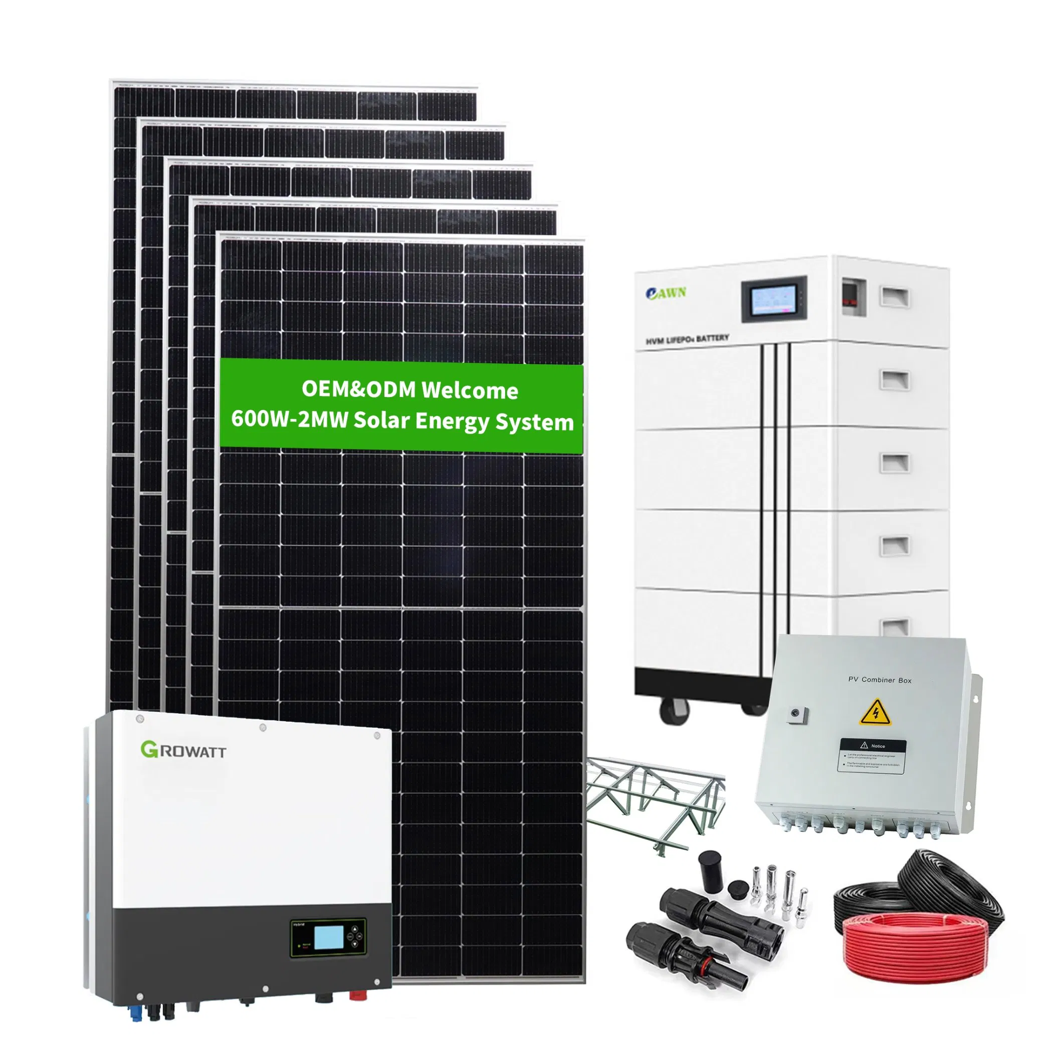 Sistema completo de energía solar fuera de la red de China, sistema híbrido de energía eólica y solar para hogares y comercios