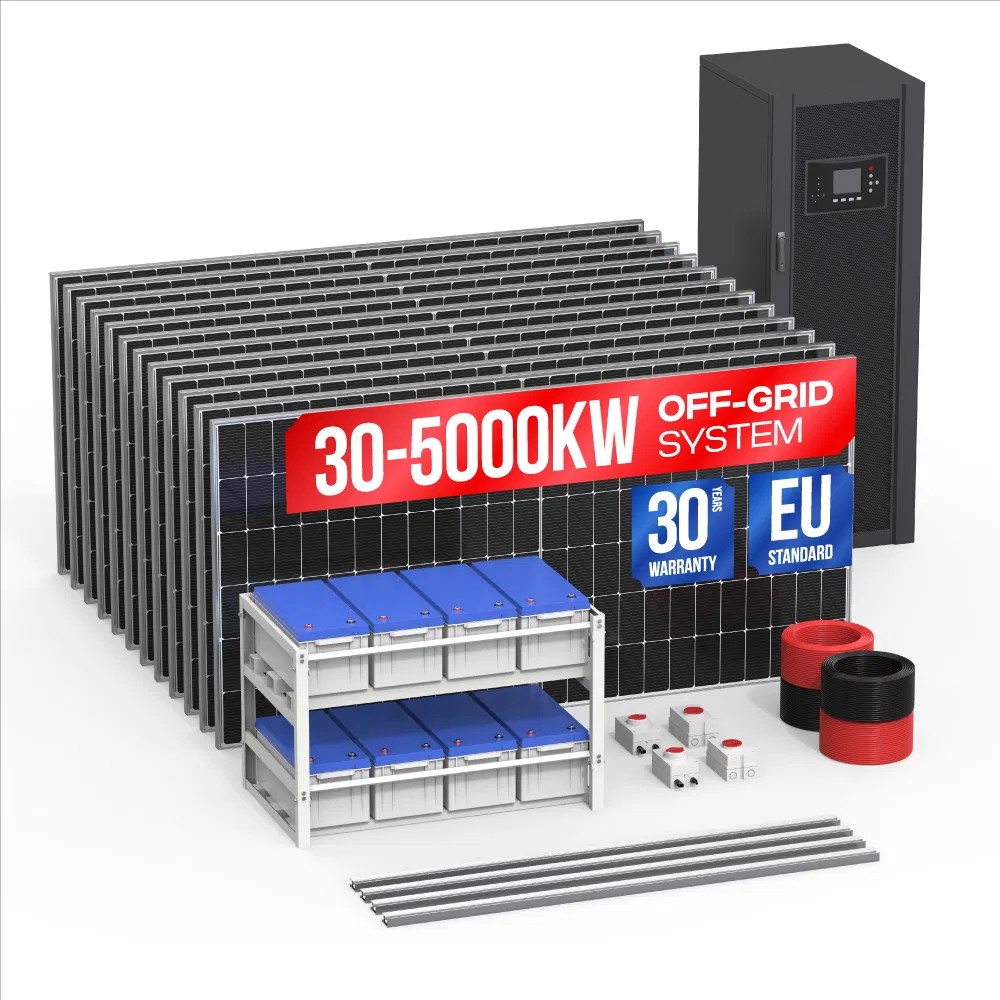 Sistema de Almacenamiento de Energía Solar Comercial 50kw 1000kw 3000kw 5000kw Sistema de Energía Solar Fuera de la Red