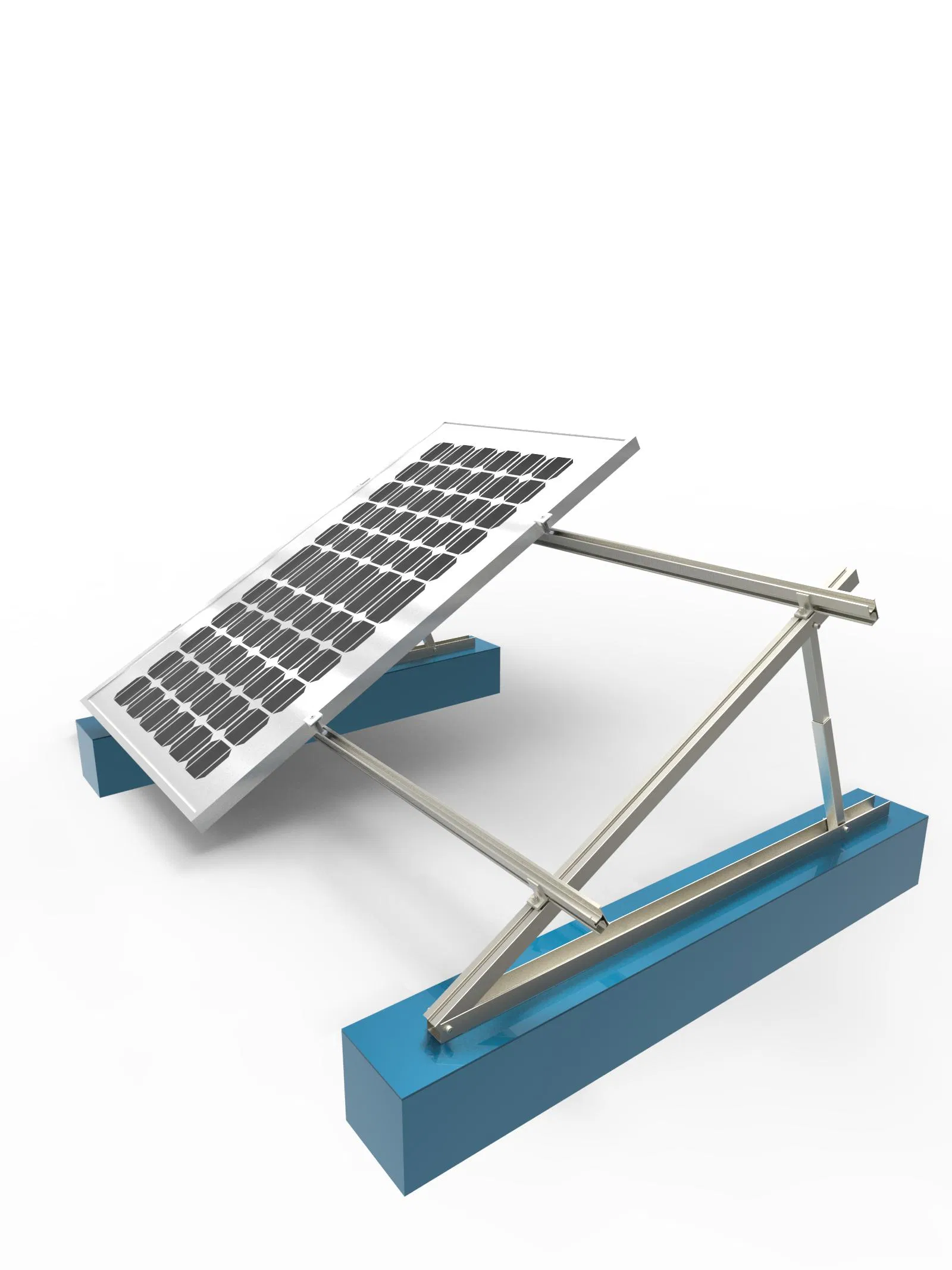 Estructura Solar Sistema de Energía Solar Tejados Sistemas de Montaje PV Kit de Panel Solar Sistemas de Montaje de Soporte para Techo Plano para Hogar
