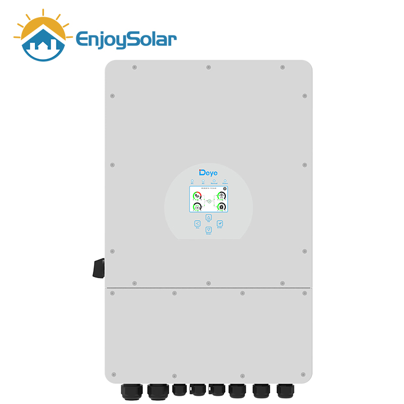 Sistema Solar Completo Deye 5kw 10kw 12kw Kit de Sistema de Energía Solar Híbrido con 15kwh 30kwh Sistema de Almacenamiento de Batería de Ión de Litio de Respaldo de Energía Solar
