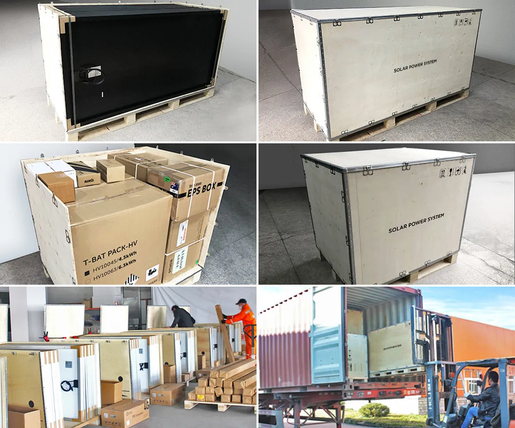 Embalaje de madera para envío solar