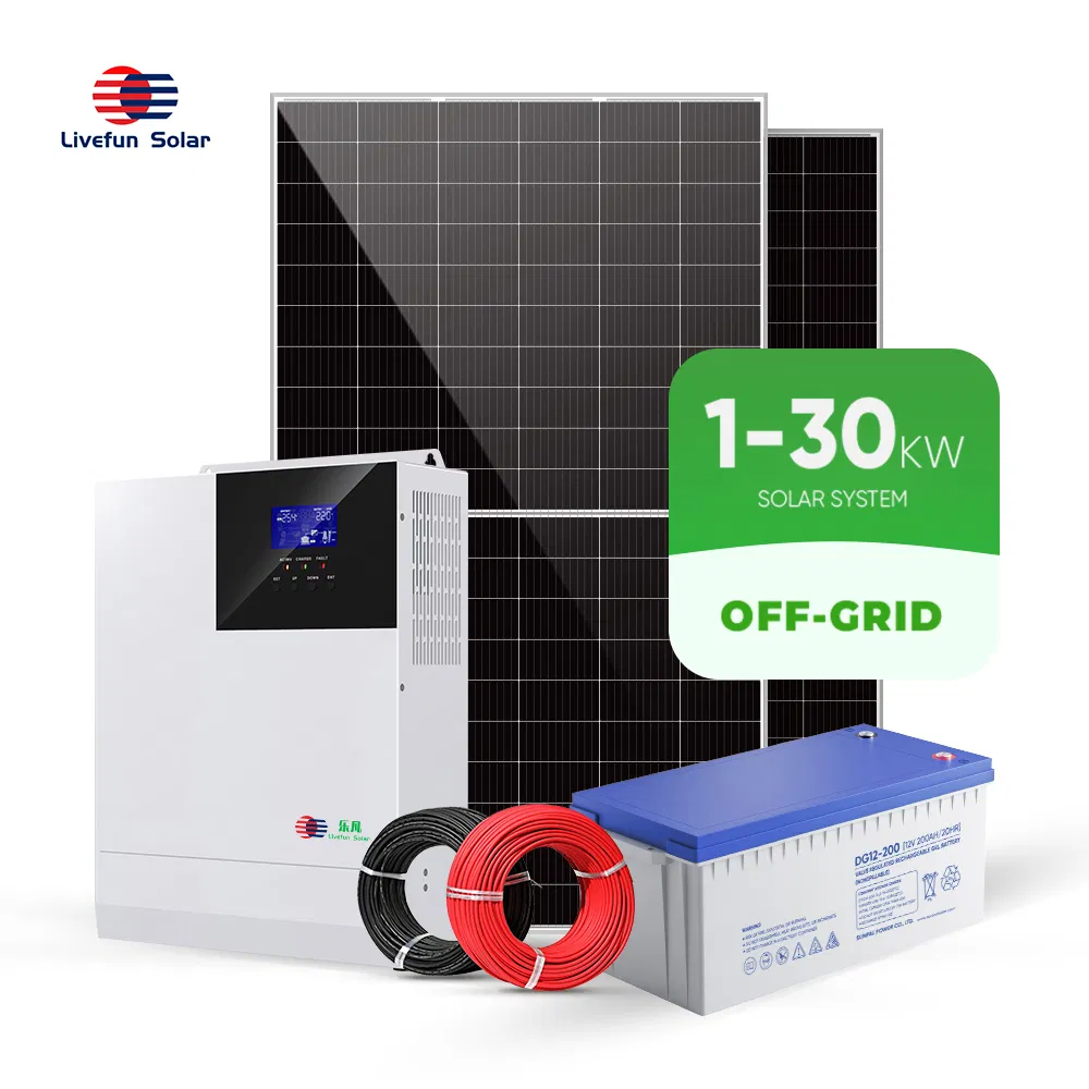 Sistema de Energía Solar Residencial 10kw 20kw Sistema Solar Fuera de la Red Kit Completo