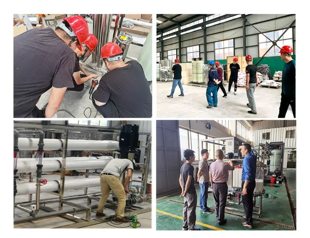 Instalación del equipo de desalinización en sitio