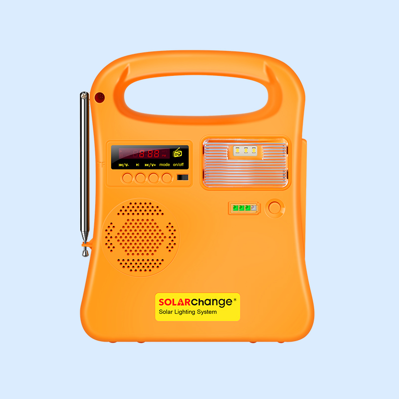 Sistema de Energía Solar Portátil 20W para Áreas Fuera de la Red Kit Solar para el Hogar con Radio FM
