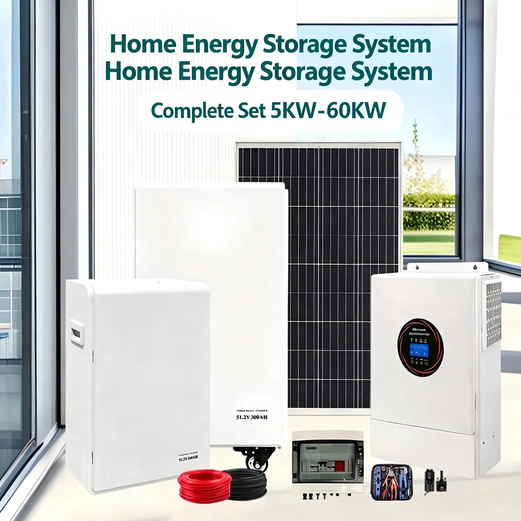 20kw Sistema Solar Híbrido Residencial con Respaldo de Batería