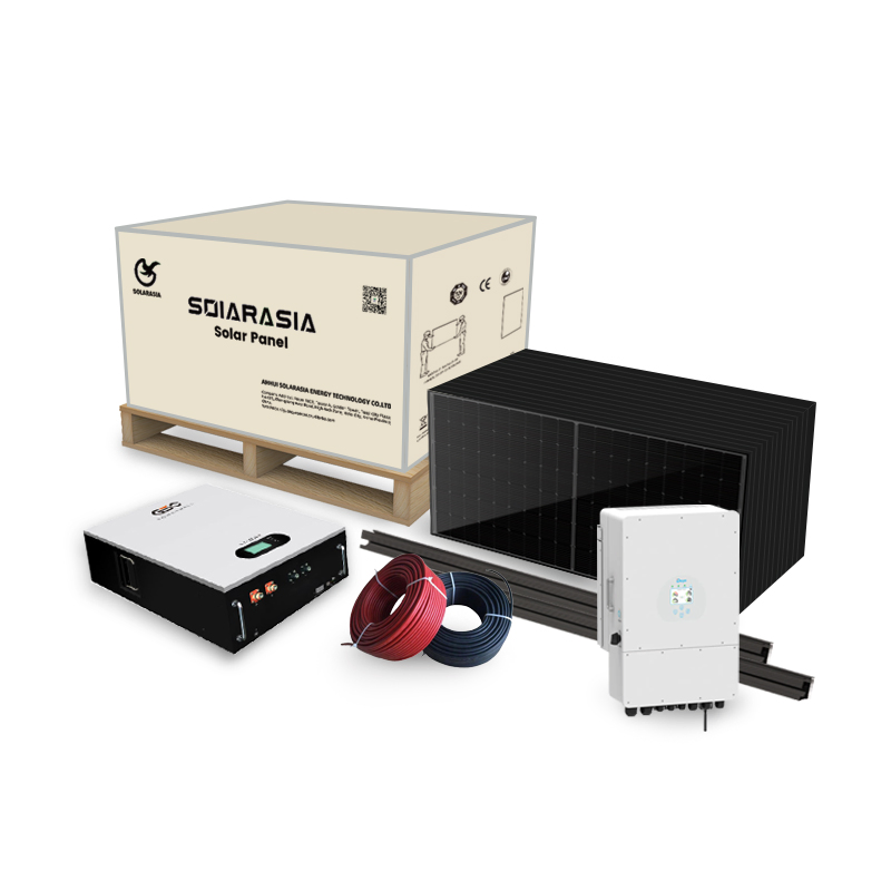2023 Instalación Fácil 10000W Generador de Energía Solar Híbrido Portátil Fuera de la Red Completo para el Hogar