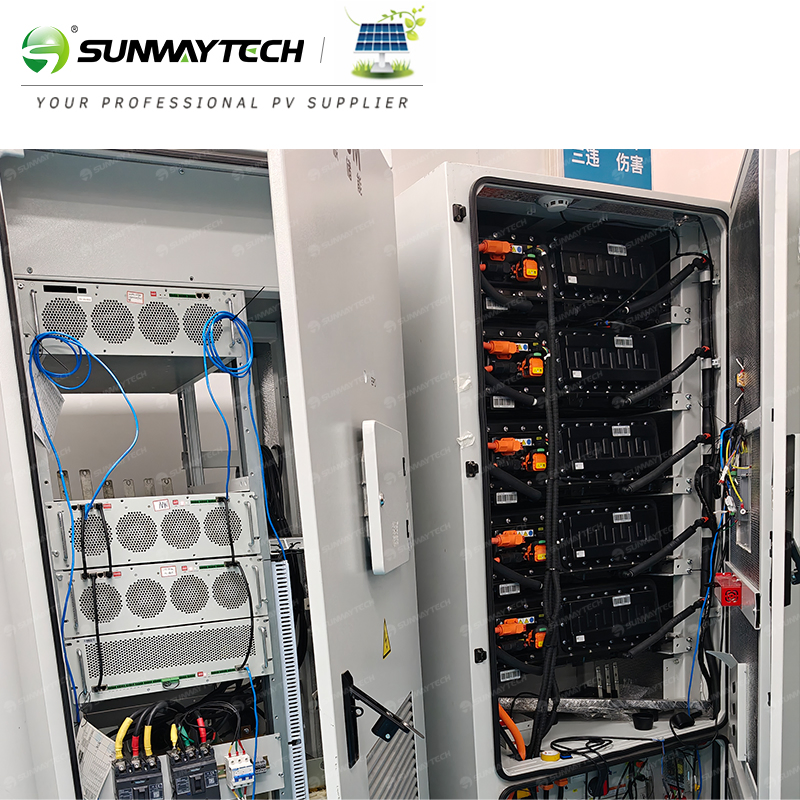 100kw LiFePO4 Sistema de Almacenamiento de Energía Solar Industrial Fuera de la Red Contenedor Hotel Baterías