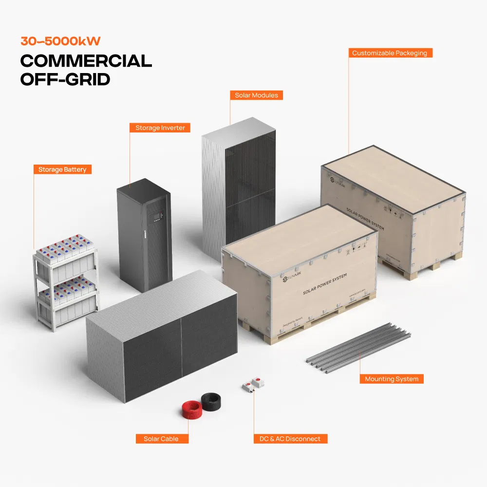 Sistema de Almacenamiento de Energía Solar Comercial 50kw 1000kw 3000kw 5000kw Sistema de Energía Solar Fuera de la Red