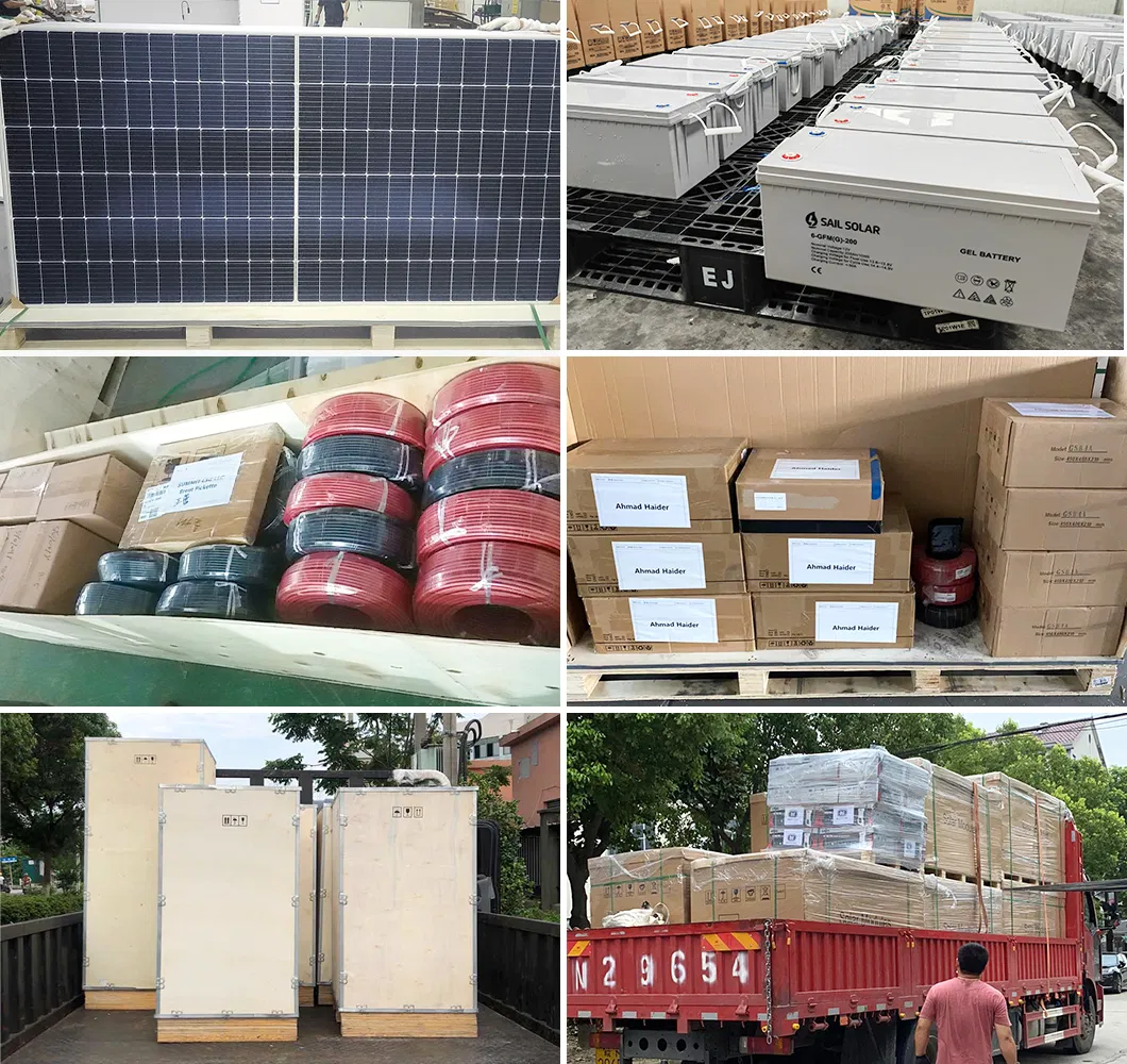 Embalaje y envío de sistemas solares