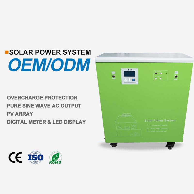 3kw Sistema de energía solar portátil fuera de la red para el hogar