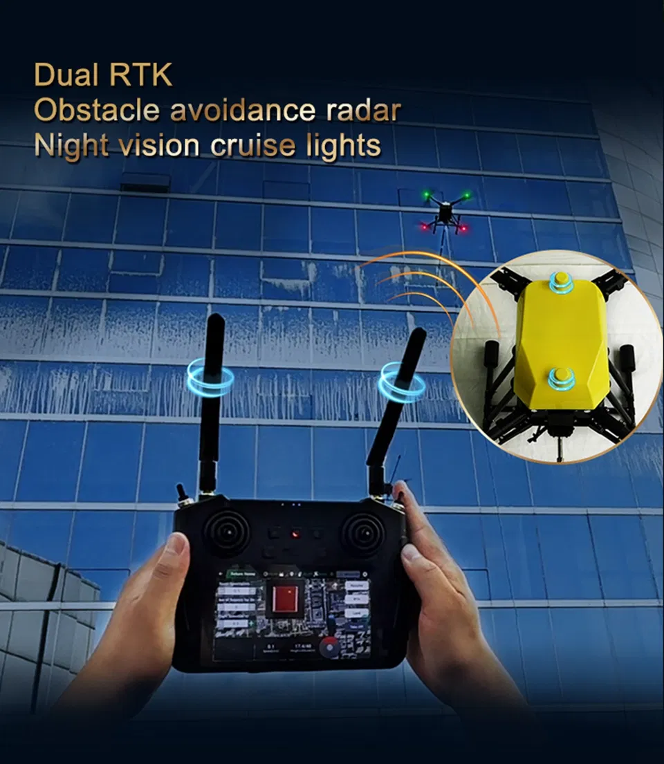 Dron con antenas RTK duales