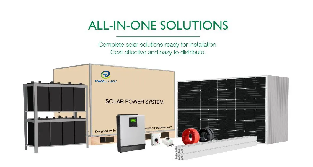 Batería de litio personalizada híbrida de almacenamiento solar fuera de la red generador de energía para el hogar sistema de limpieza de paneles portátil de seguimiento de energía PV