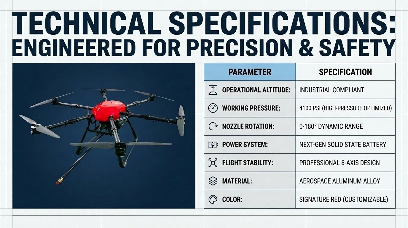 Dron autónomo de limpieza a gran altitud con sistema de radar anticolisión