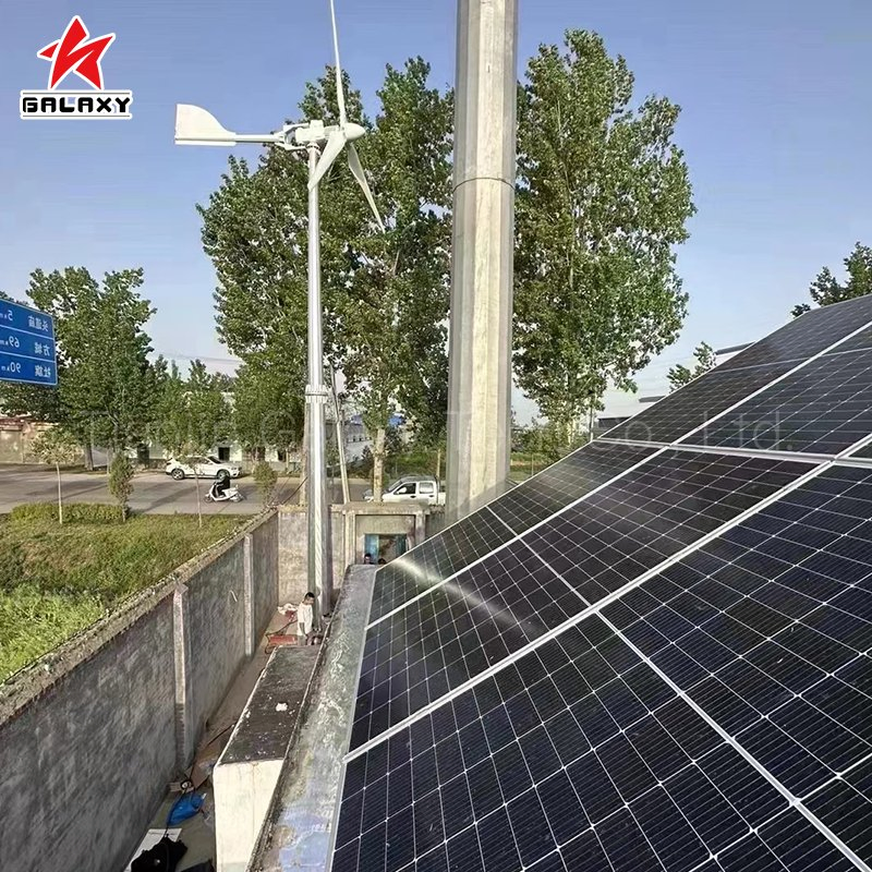 Solución de Energía Híbrida Eólica Solar Renovable 60kw 65kw 75kw para Suministro de Electricidad en Granjas, Bombeo de Agua y Equipos Agrícolas Sistema Híbrido Eólico y Solar