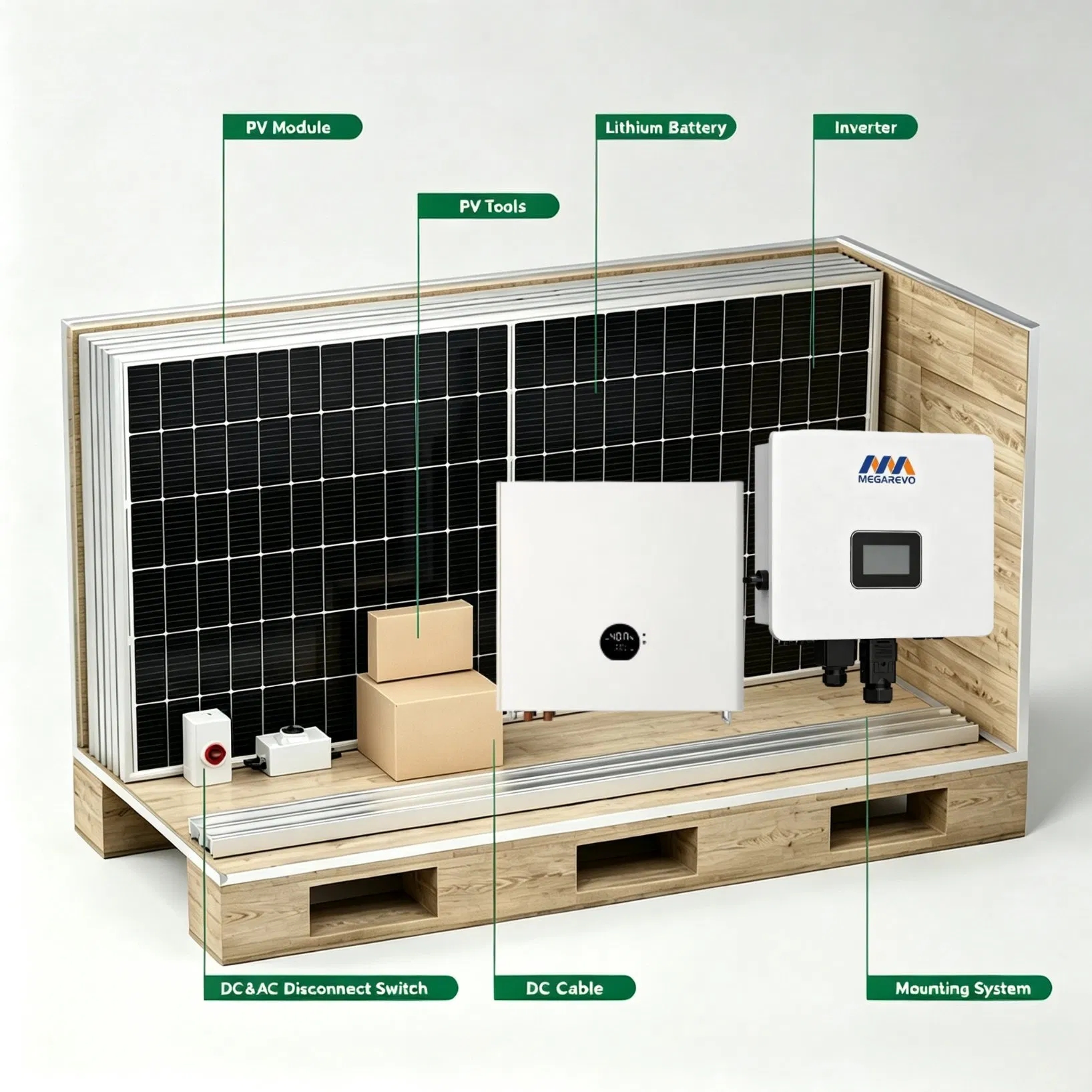 >1000mAh 48V Voltaje Nominal Respaldo de Energía de Emergencia 48V/51.2V Sistema de Almacenamiento Solar Híbrido