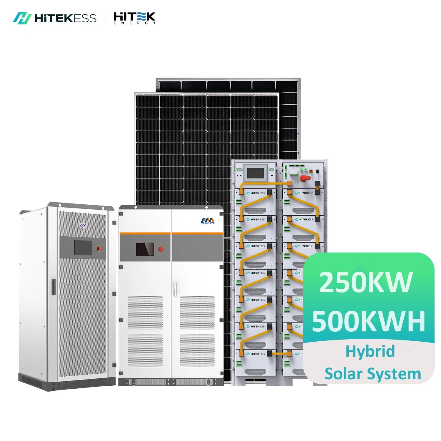 Hitek 3 Sistema Solar Fotovoltaico Híbrido Completo Fuera de la Red 150kw 100kw 250 Kw Sistema de Almacenamiento de Energía Solar para Granja