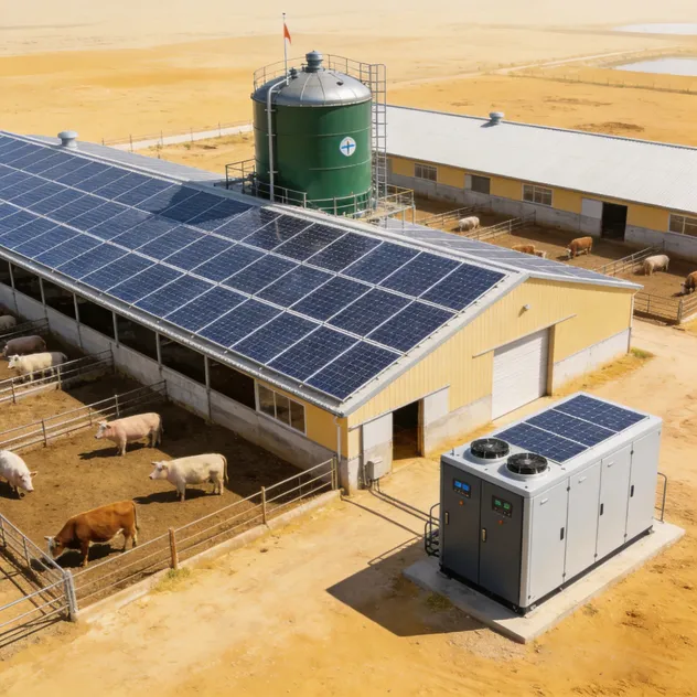Sistema de microred de energía solar para uso industrial y comercial, sistema de suministro de energía independiente