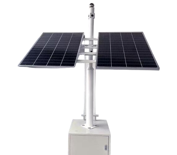 Sistema de vigilancia móvil solar alimentado por energía exterior con módulo de reconocimiento de inteligencia artificial, sin necesidad de energía de red ni conexión
