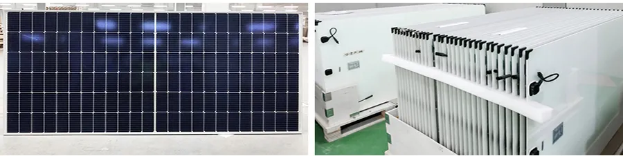 embalaje de los paneles solares