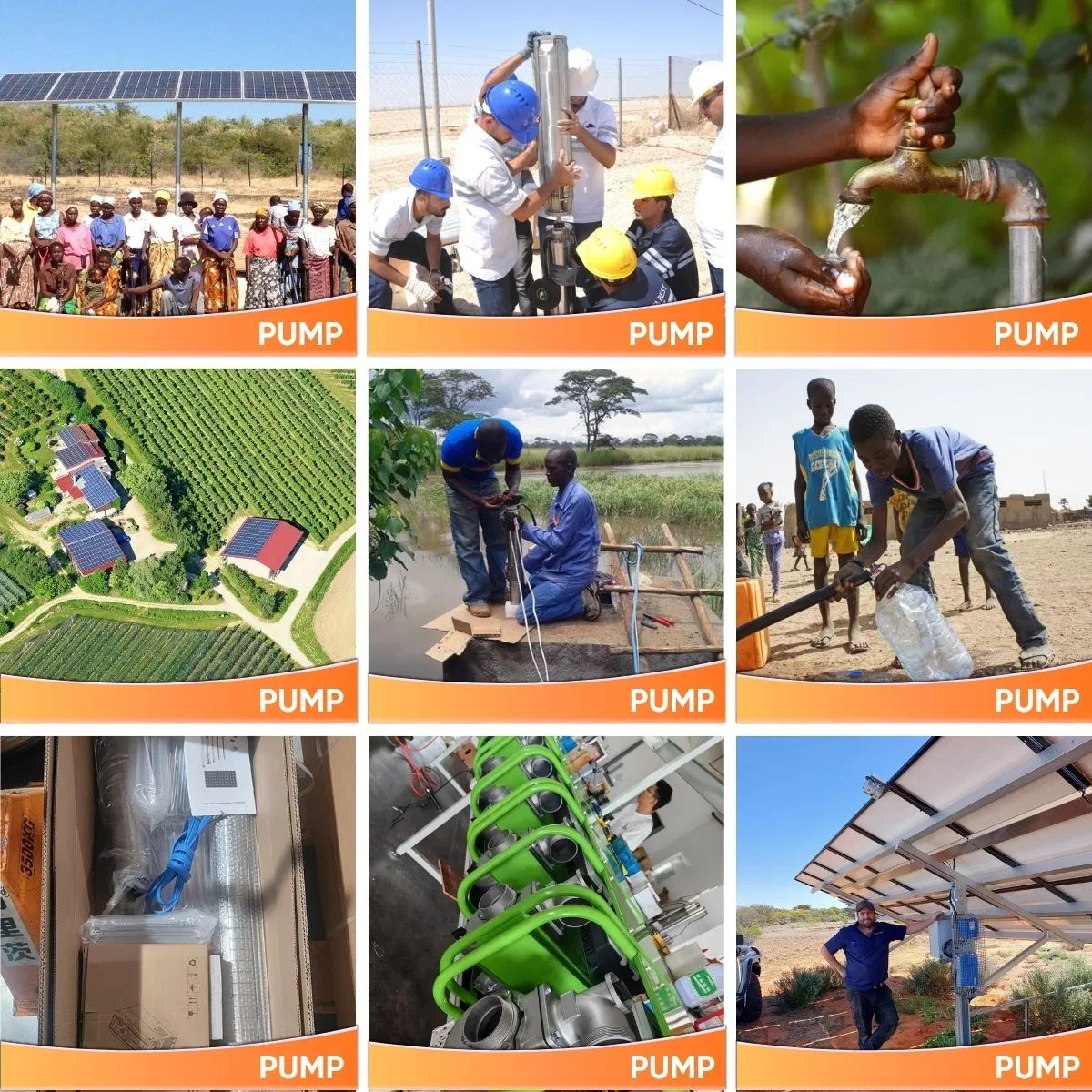 Sistema de bombeo de agua solar automático con alta elevación para agricultura