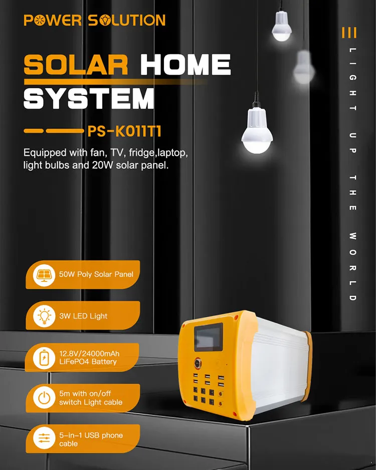 Detalles de instalación del sistema de iluminación solar para casa