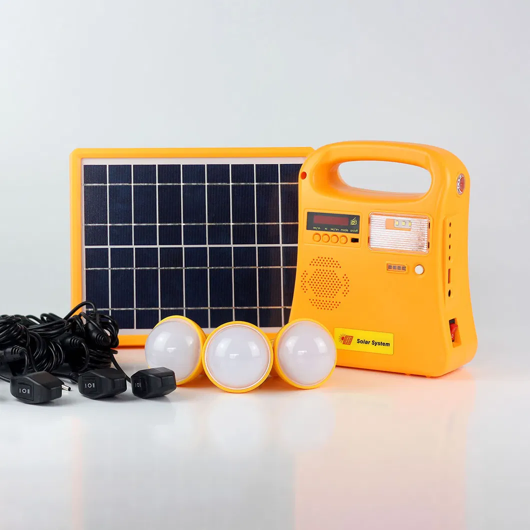 Kit de luz solar portátil para hogar solar fuera de la red para interiores y exteriores